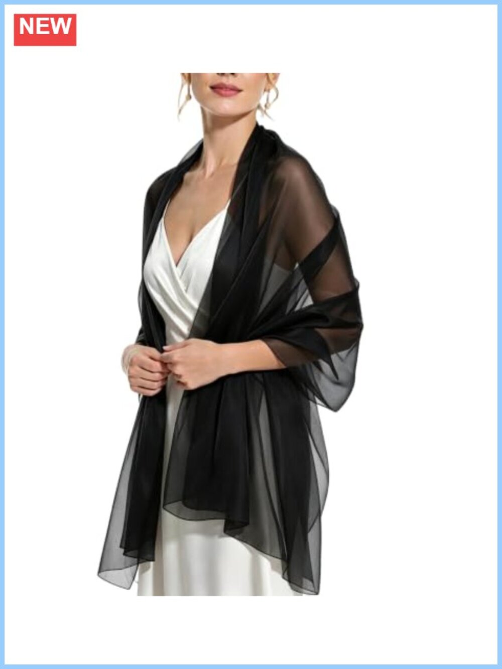 Lightweight Organza Shawl Wrap for Evening Dresses Wedding Formal